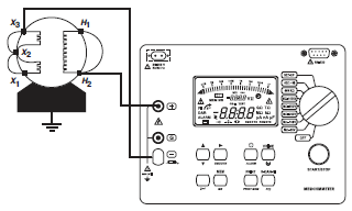 Измерение изоляции на трансформаторе между высоковольтной обмоткой и низковольтной обмоткой